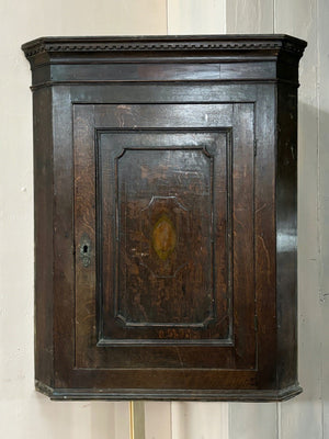 Oak corner cupboard