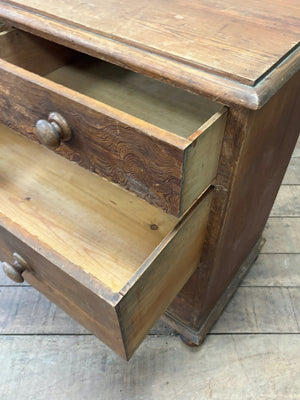 Pitch pine chest of drawers