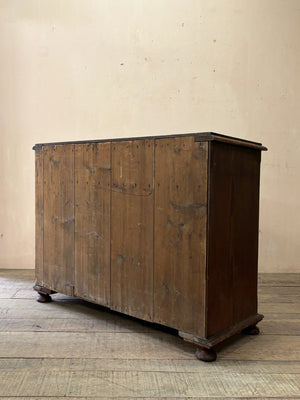 Pitch pine chest of drawers