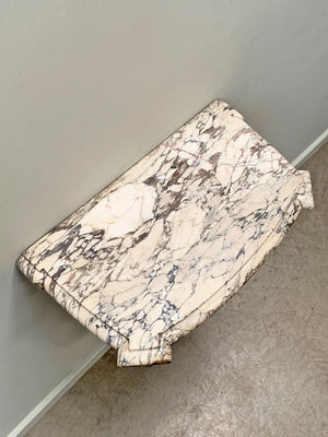 Petite marble top console table