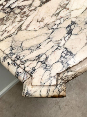 Petite marble top console table