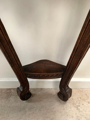 Petite marble top console table