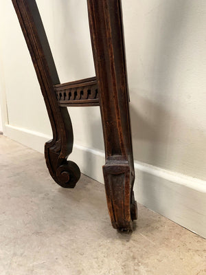 Petite marble top console table