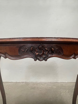 Tall marble top console table