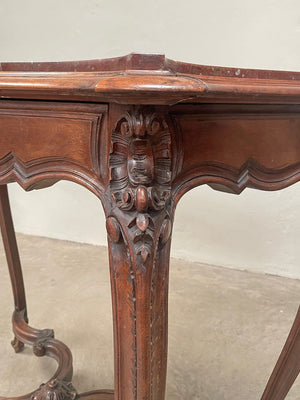 Tall marble top console table