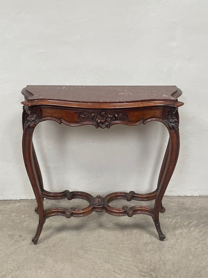 Tall marble top console table