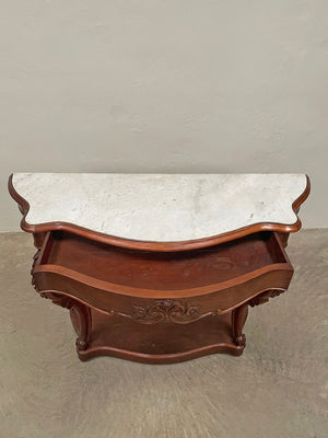 Louis XV marble top console table