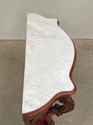 Louis XV marble top console table