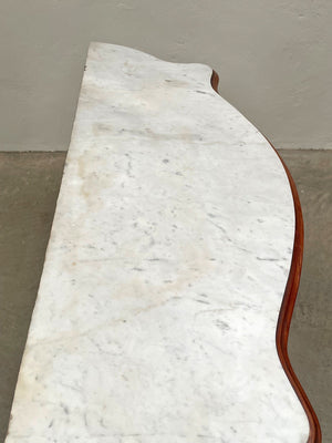 Louis XV marble top console table