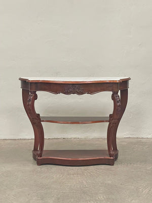 Louis XV marble top console table