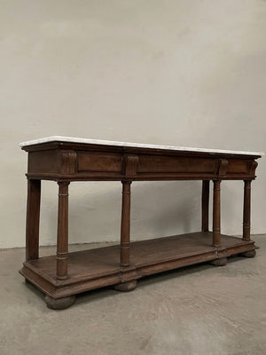 Marble top console table