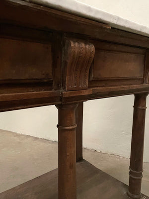 Marble top console table