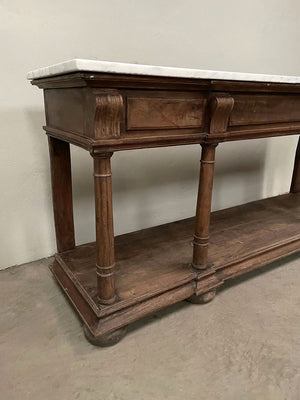 Marble top console table