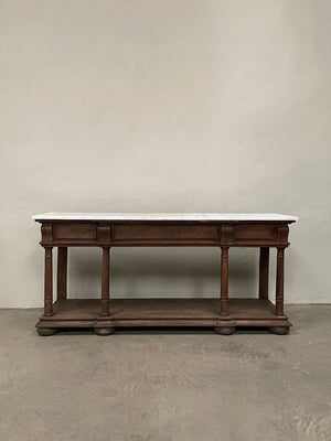 Marble top console table