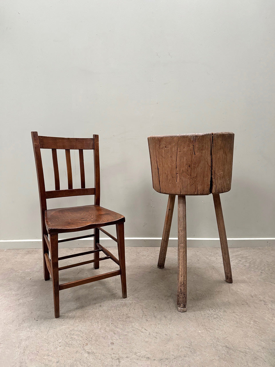 Tall butcher's block table