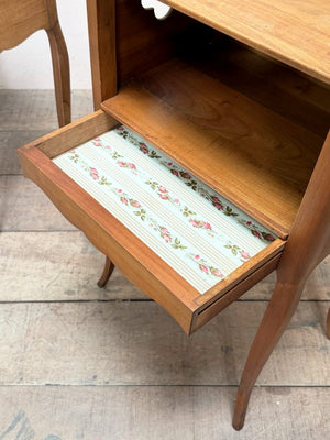 Pair of cherry wood side tables