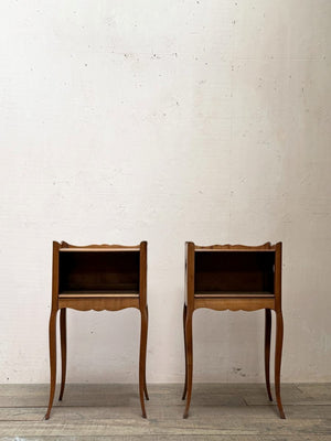 Pair of cherry wood side tables