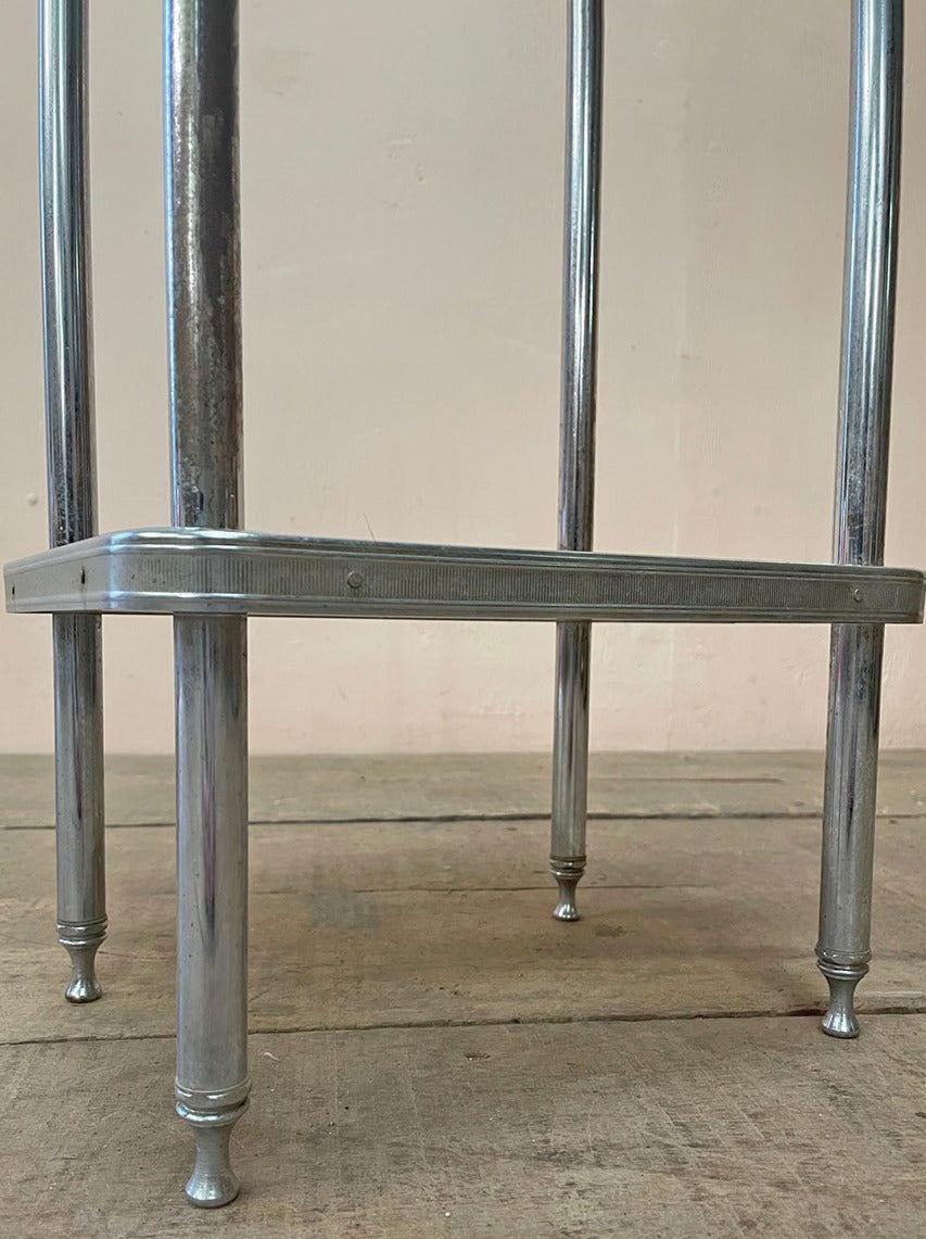 Chrome side table