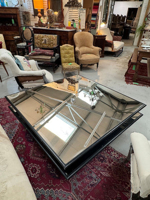 Large mirrored coffee table