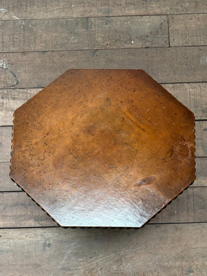 Leather octagonal table
