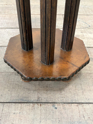 Leather octagonal table