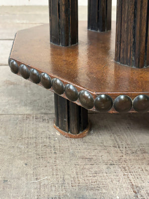 Leather octagonal table