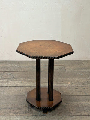Leather octagonal table