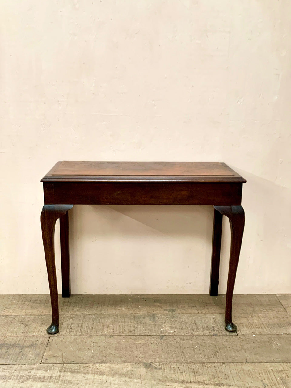 Leather top console table