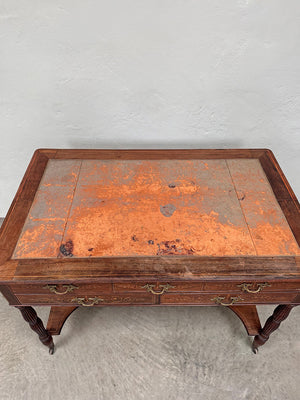 Leather top desk