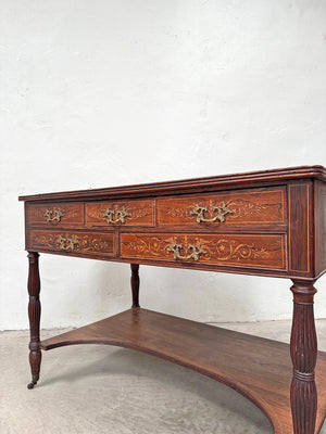 Leather top desk