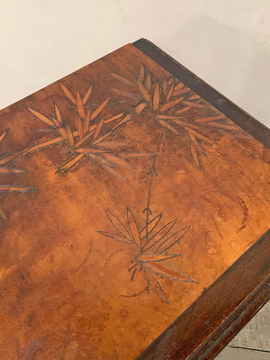 Leather top console table