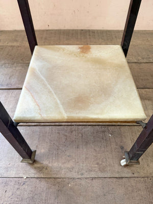 Marble and brass table