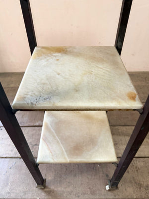 Marble and brass table