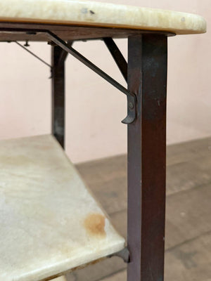 Marble and brass table