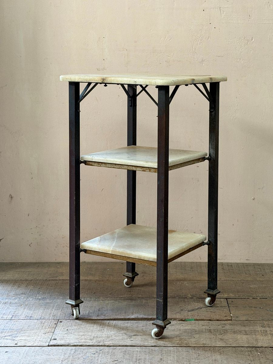 Marble and brass table