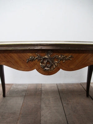 Coffee table with pink marble top