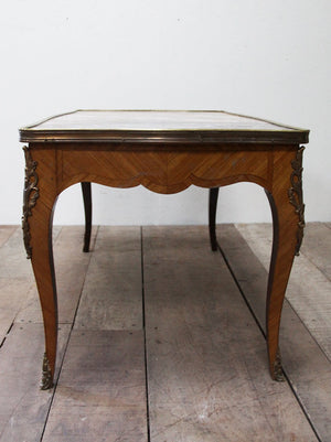 Coffee table with pink marble top