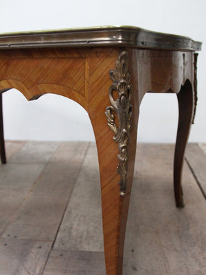 Coffee table with pink marble top