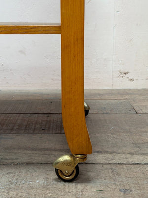 Oak bar cart