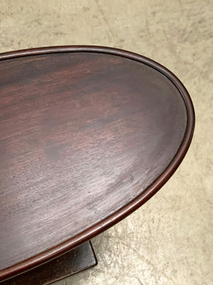Oval top side table