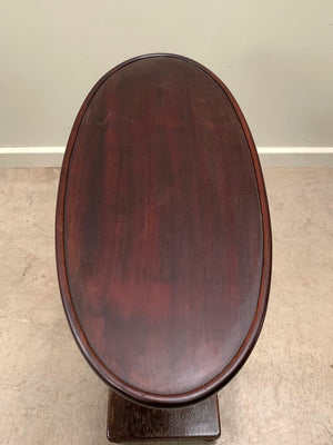 Oval top side table