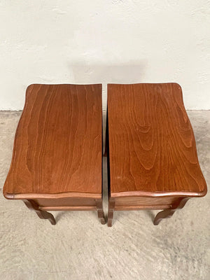 Pair of country bedsides