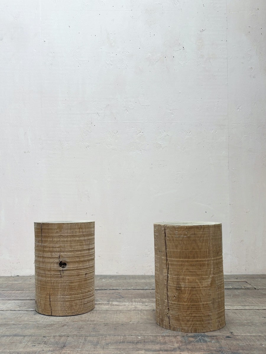 Pair of oak stools/side tables (each £250+ VAT)