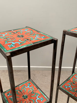 Pair of tile top stands (Reserved)