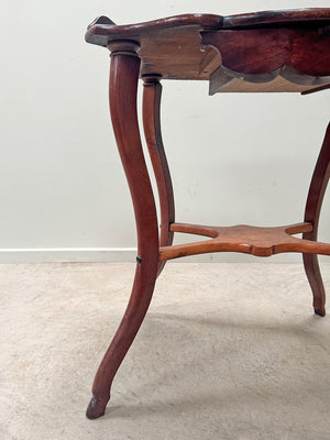Scalloped side table
