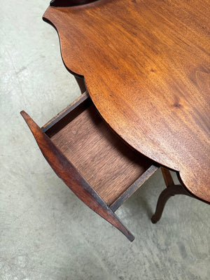 Scalloped side table