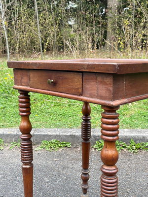 Turned legs side table