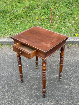 Turned legs side table