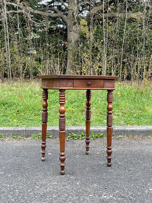 Turned legs side table