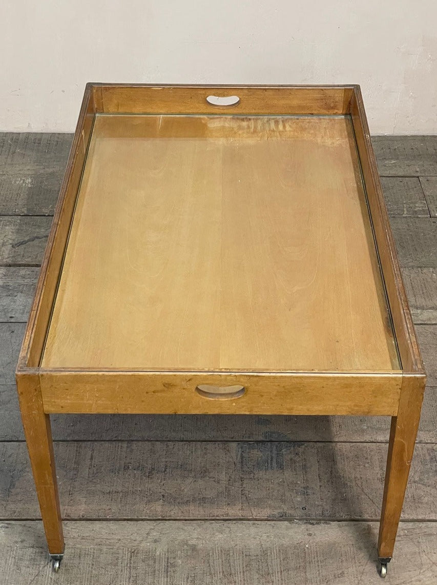 Glass top coffee table